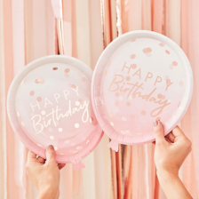 Plates Paper Rose Bold Balloon